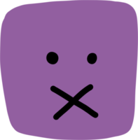 scarabocchio a mano libera disegno di emoticon. png