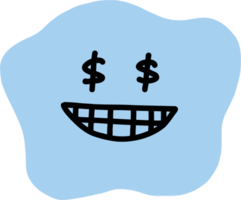 dibujo a mano alzada de emoticonos. png