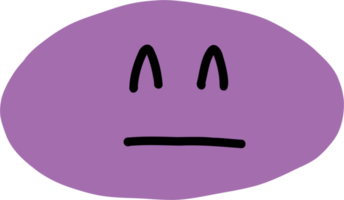 doodle desenho à mão livre de emoticons. png