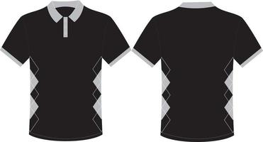 plantilla de camisa de polo, diseño de plantillas de polo de camiseta. Vista frontal y trasera uniforme. vector de maqueta de jersey,plantilla de diseño de polo para hombre ilustración vectorial eps 10.diseño para camiseta de fútbol, equipo de fútbol