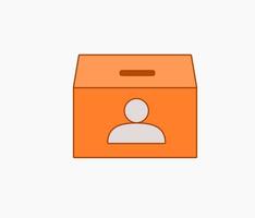 Vote ballot box for voting icon vector