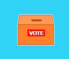 votar urna para votar icono vector