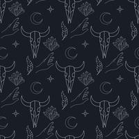 magic pattern boho style vector