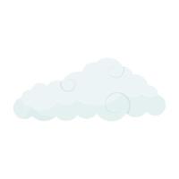 fluffy blue cloud icon vector