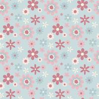 doodle floral pattern vector