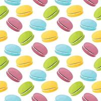colorful macaroons pattern vector