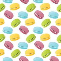 colorful macaroons pattern vector