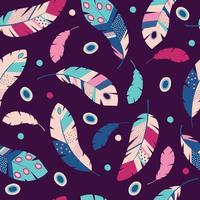 colorful feathers pattern vector