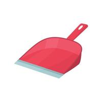 red plastic dustpan vector