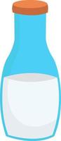 Bottle of milk, illustration, vector on white background.