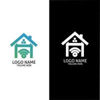 The logo is a combination of the initials letter h, house and network vector