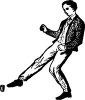 the kick vintage illustration. vector