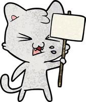 Vector cat character in cartoon style