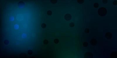 Dark blue, green vector background with spots.
