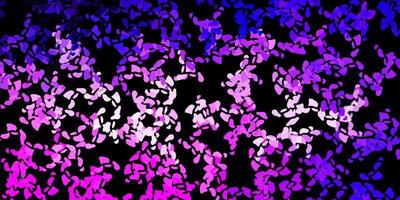 Dark purple, pink vector texture with memphis shapes.