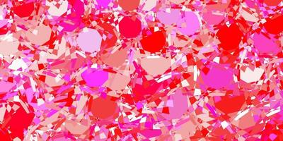 Light Pink, Yellow vector background with polygonal forms.