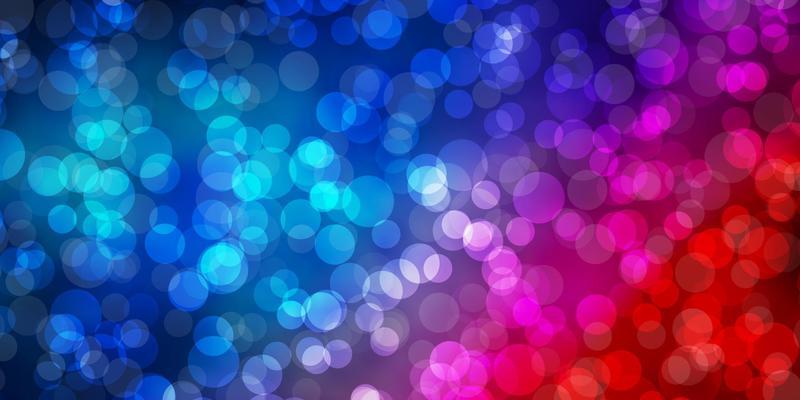 Light Blue, Red vector background with circles.