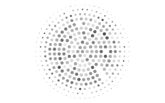 Light Silver, Gray vector backdrop with hexagons.