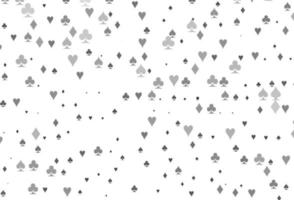 Light Silver, Gray vector pattern with symbol of cards.