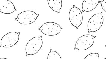 Lemon seamless pattern. Sketch vector illustration. Design for packaging design. Lemon citrus food. Lemon hand drawn illustration