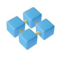 Blockchain digital technology. Modern icon 3d for concept design. Internet technology vector