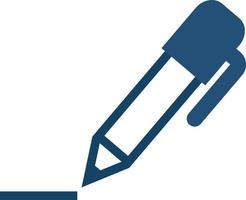 Library pen, icon illustration, vector on white background