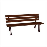 Wooden bench exterior design outdoor brown vector