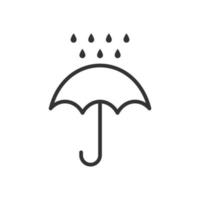 icono de paraguas simple para la temporada de lluvias vector