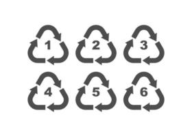 símbolo de reciclaje de plástico ecológico vector