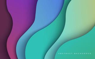 abstract colorful papercut wavy overlap layers background. eps10 vector