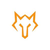 a very elegant fox illustration logo vector