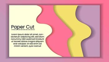 papercut abstract background vector