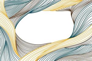 Abstract background Japanese design line curve hand drawn colorful template vector