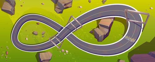 Speed race car track map for game vector