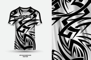 Modern T shirt jersey design suitable for sports, racing, soccer, gaming and e sports vector