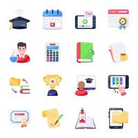 Set of Knowledge Flat Icons vector