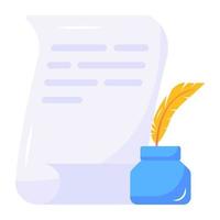 icono plano de escritura fácil de usar vector