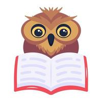 Grab a flat icon of study vector