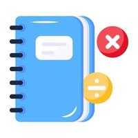 Grab a flat icon of study vector
