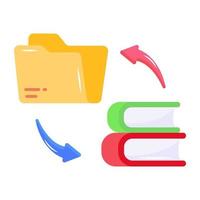 Grab a flat icon of study vector