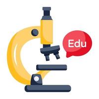 A flat icon design of microscope vector