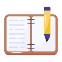 Grab a flat icon of study vector