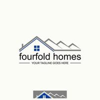 Simple and unique shape line four roof house homes image graphic icon logo design abstract concept vector stock. Can be used as symbol related to property or living