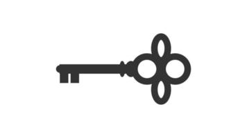 Key icon isolated on white background. vector