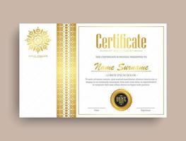 Achievement certificate best award diploma vector