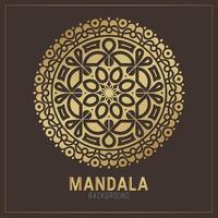 plantilla de diseño de fondo de mandala de lujo vector