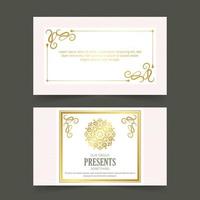 Luxury business card template with Ornaments design vector