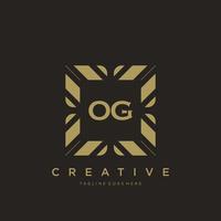 OG initial letter luxury ornament monogram logo template vector