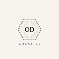 OD Initial Letter Flower Logo Template Vector premium vector art