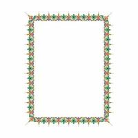 Islamic Art Border and Frame for Inside Cover Prayer Book, Ready add text. Greeting, useful isolated on white background vector